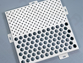 Perforated aluminum veneer construction